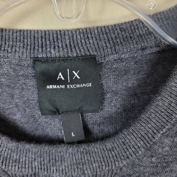 Armani Exchange Gray Wool Sweater Size L - Picture 6 of 12